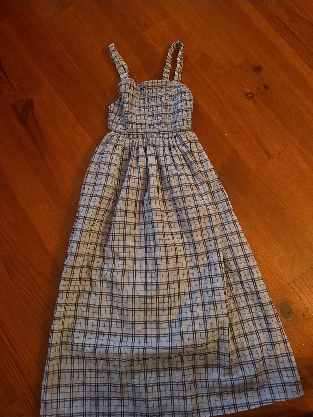 J. Crew Light Blue Plaid Smocked Sundress Size XXS